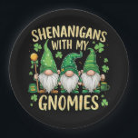 St Patrick’s Day Lucky Shamrock Gnome  Pappteller<br><div class="desc">St Patrick’s Day Lucky Shamrock Gnome</div>