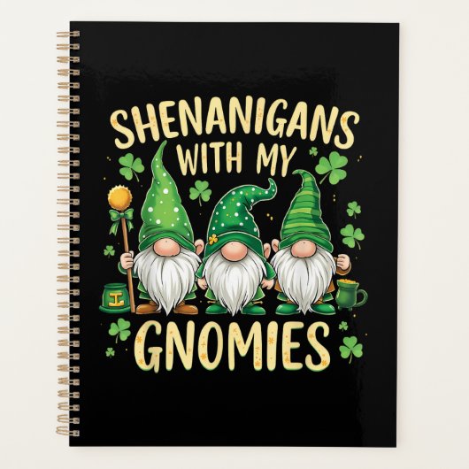 St Patrick’s Day Lucky Shamrock Gnome  Planer (Vorderseite)