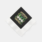 St Patrick’s Day Lucky Shamrock Gnome  Serviette (Ecke)