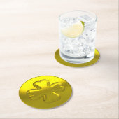 St. Patrick’s Day Luxury Gold Shamrock Coin Runder Pappuntersetzer (Vor Ort)