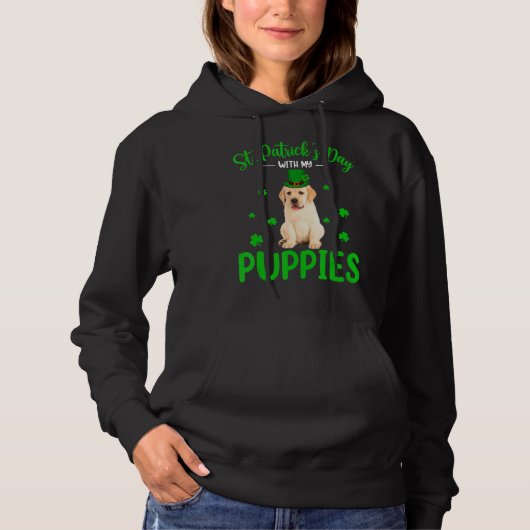 St Patrick S Day mit meinen Welpen St Patrick Lepr Hoodie (Vorderseite)