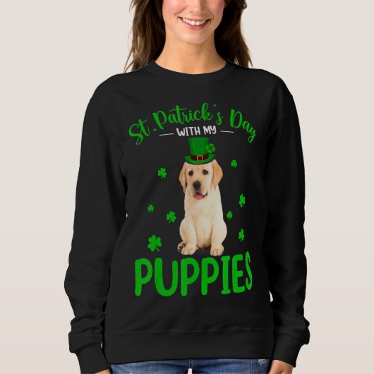 St Patrick S Day mit meinen Welpen St Patrick Lepr Sweatshirt (Vorderseite)