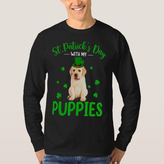 St Patrick S Day mit meinen Welpen St Patrick Lepr T-Shirt (Vorderseite)