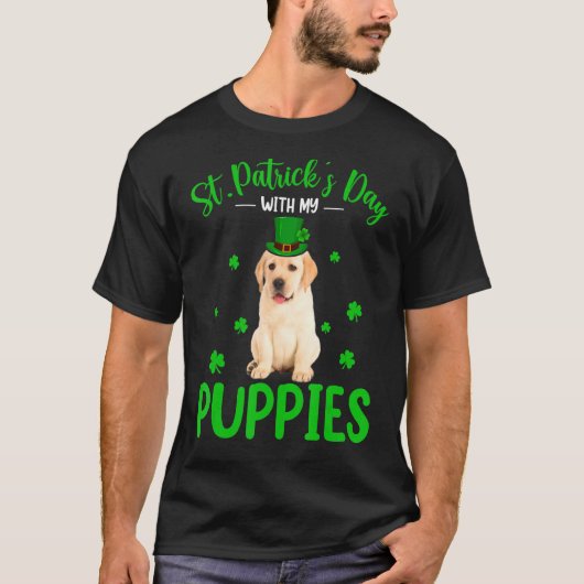 St Patrick S Day mit meinen Welpen St Patrick Lepr T-Shirt (Vorderseite)