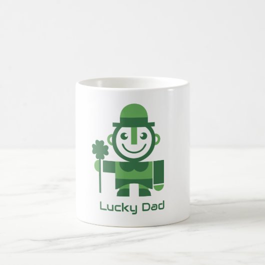 St. Patrick’s Day mit minimalistischer Lucky Lepre Kaffeetasse (Mittel)