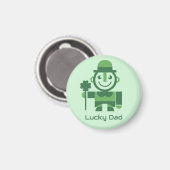 St. Patrick’s Day mit minimalistischer Lucky Lepre Magnet (Vorderseite/Rückseite)