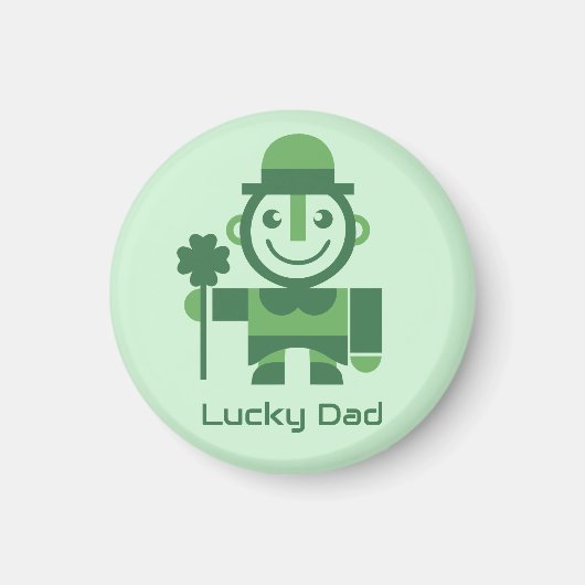 St. Patrick’s Day mit minimalistischer Lucky Lepre Magnet (Vorne)