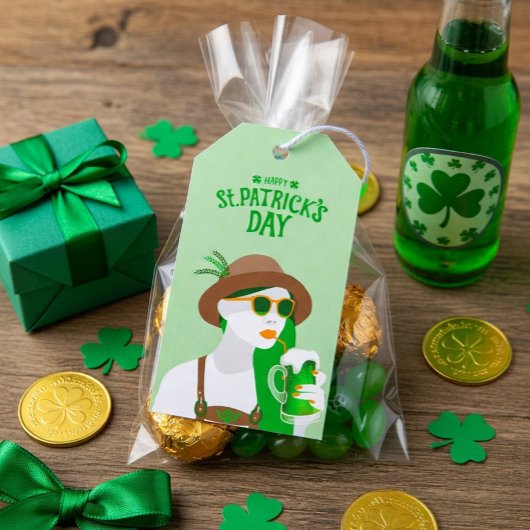 St. Patrick’s Day Moderne Grüne Geschenkkarte Geschenkanhänger