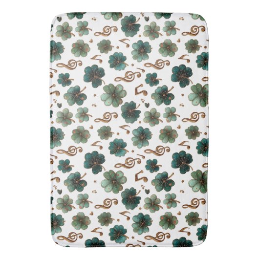 St. Patrick’s Day Musical Shamrock Badematte (Vorderseite Vertikal)