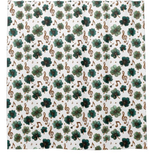 St. Patrick’s Day Musical Shamrock Duschvorhang (Vorderseite)