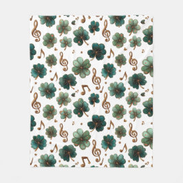 St. Patrick’s Day Musical Shamrock Fleecedecke