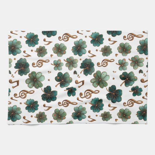 St. Patrick’s Day Musical Shamrock Geschirrtuch (Horizontal)