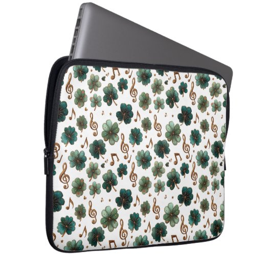 St. Patrick’s Day Musical Shamrock Laptopschutzhülle (Vorne Rechts)