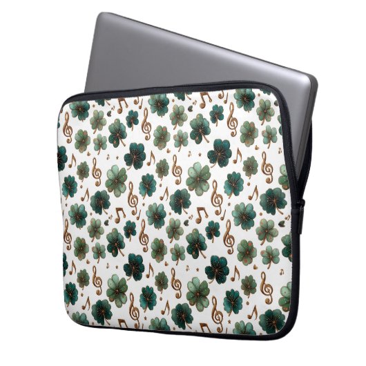 St. Patrick’s Day Musical Shamrock Laptopschutzhülle (Vorderseite Links)