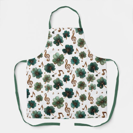 St. Patrick’s Day Musical Shamrock Schürze (Vorderseite)