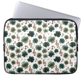 St. Patrick’s Day Musik-Shamrock Laptopschutzhülle
