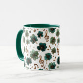 St. Patrick’s Day Musik-Shamrock Tasse (Vorderseite Links)