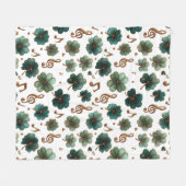 St. Patrick’s Day Musikalisches Kleeblatt Fleecedecke (Vorderseite (Horizontal))