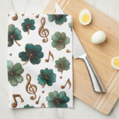 St. Patrick’s Day Musikalisches Kleeblatt Geschirrtuch (Viertel Falte)