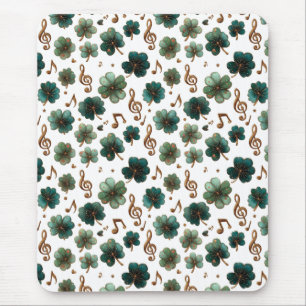 St. Patrick’s Day Musikalisches Kleeblatt Mousepad