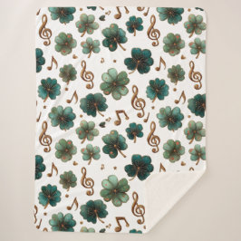 St. Patrick’s Day Musikalisches Kleeblatt Sherpadecke