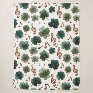 St. Patrick’s Day Musikalisches Kleeblatt Sherpadecke