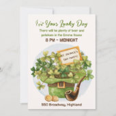 St. Patrick’s Day-Party-Einladung mit Glück Einladung (Vorderseite)