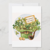 St. Patrick’s Day Party-Einladung mit Lucky Einladung (Rückseite)