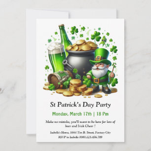 St. Patrick’s Day-Party-Einladung – Viel Bier Einladung