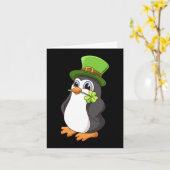 St. Patrick S Day Penguin St. Patrick S Day Karte (Gelbe Blume)