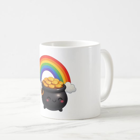 St Patrick’s Day Pot of Gold Mug Kaffeetasse (VorderseiteRechts)