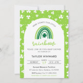 St Patrick’s Day Rainbow Baby Shower Einladung (Vorderseite)