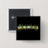 St. Patrick’s Day Schabernack Koboldhut Button (Vorne & Hinten)
