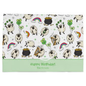 St. Patrick’s Day Schafe & Kleeblatt Kinder Große Geschenktüte (Rückseite)