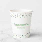 St. Patrick’s Day Shamrock Border Party Pappbecher (Rückseite)