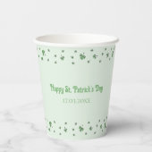 St. Patrick’s Day Shamrock Border Party Pappbecher (Rückseite)