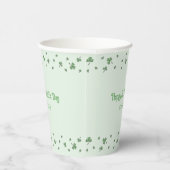 St. Patrick’s Day Shamrock Border Party Pappbecher (Rechts)