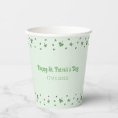St. Patrick’s Day Shamrock Border Party Pappbecher (Vorderseite)