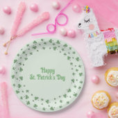 St. Patrick’s Day Shamrock Border Round Pappteller (Party)