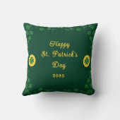 St. Patrick’s Day Shamrock Family Photo Keepsake Kissen (Rückseite)