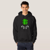 St. Patrick’s Day Shamrock Love Video Game Hoodie (Vorne ganz)