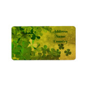 St. Patrick’s Day Shamrock personalisiert Adressaufkleber (Vorne)
