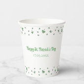 St. Patrick’s Day Shamrock-Rand-Party Pappbecher (Vorderseite)