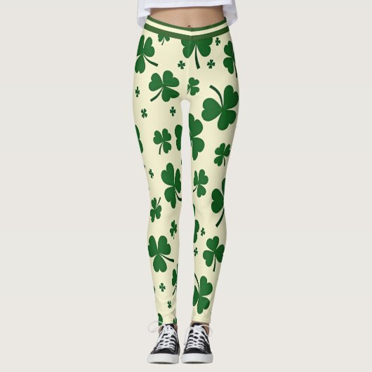 St. Patrick’s Day Shamrock Swagger Leggings (Vorderseite)