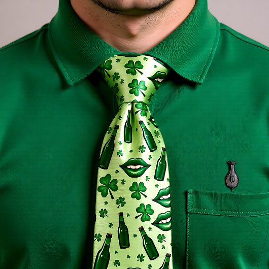 St. Patrick’s Day Sip & Smirk Krawatte