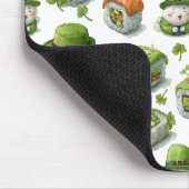 St. Patrick’s Day Sushi-Rollen & Kleeblatt Mousepad (Ecke)