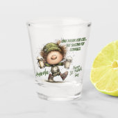 St. Patrick’s Day Tanzender Kobold Schnapsglas (Vorderseite)