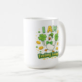 St. Patrick’s Day Tasse 15 oz – Ich fühle mich glü (VorderseiteRechts)