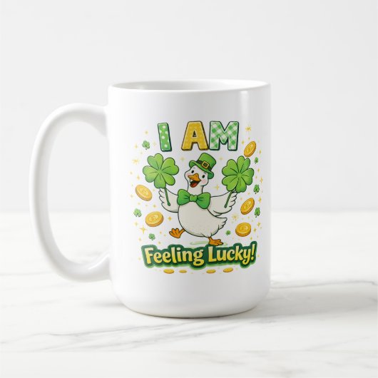 St. Patrick’s Day Tasse 15 oz – Ich fühle mich glü (Links)