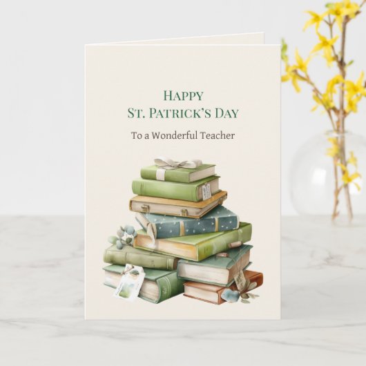 St. Patrick’s Day Teacher Greeting Card Karte (Gelbe Blume)